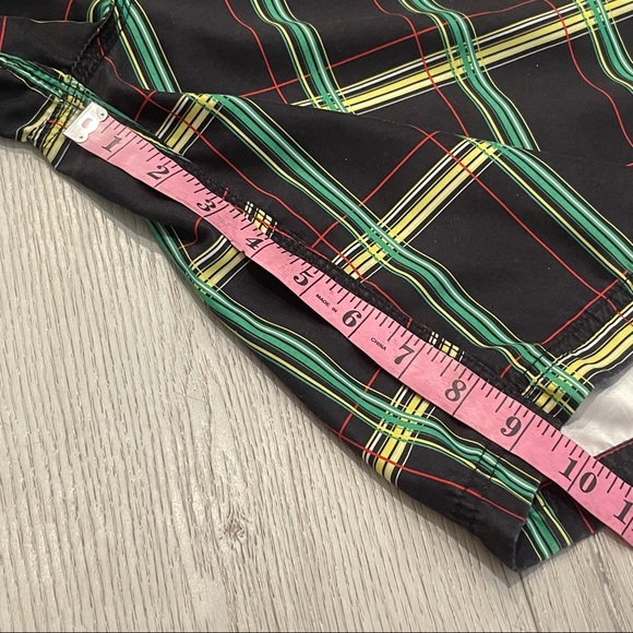 HURLEY Black and Green Plaid Board Shorts Swim Bottoms Size 32 - Picture 4 of 12